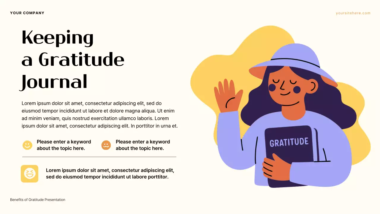 Purple and Orange Aesthetic Gratitude Values Presentation