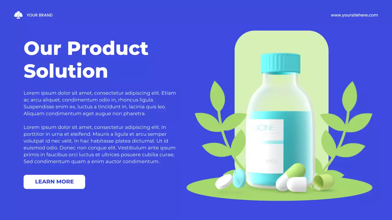 Blue and Green Illustrative Health Awareness Presentation