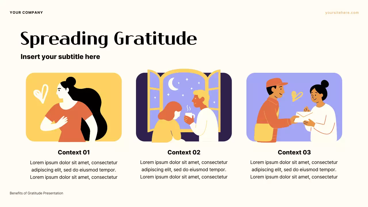 Purple and Orange Aesthetic Gratitude Values Presentation