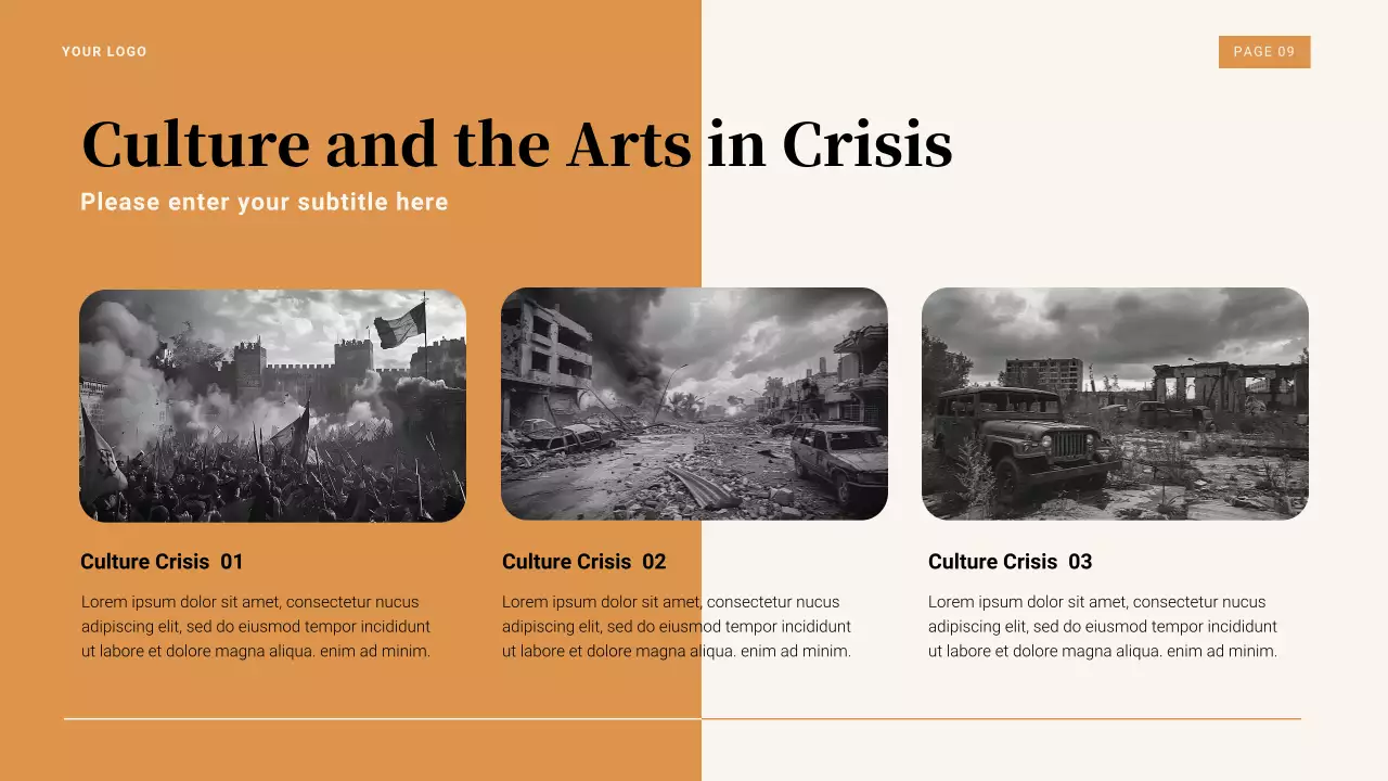 Brown and Orange Vintage Great Depression History Presentation