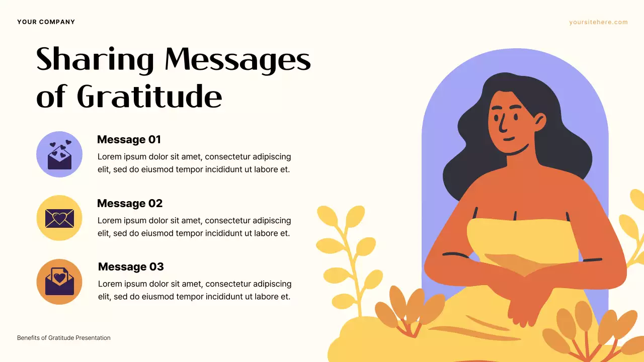 Purple and Orange Aesthetic Gratitude Values Presentation