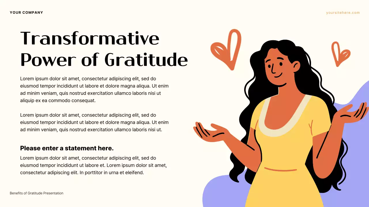 Purple and Orange Aesthetic Gratitude Values Presentation