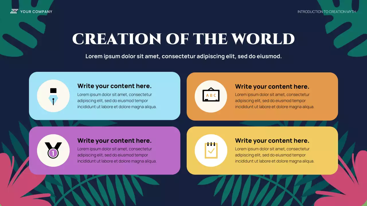 Colorful Illustrative Introduction Creation Myth Presentation