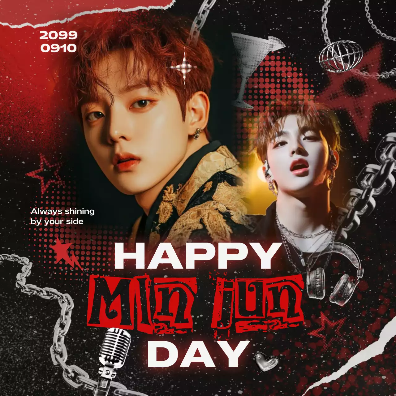 赤 ポップ 音楽 ポスター ダークセンイル