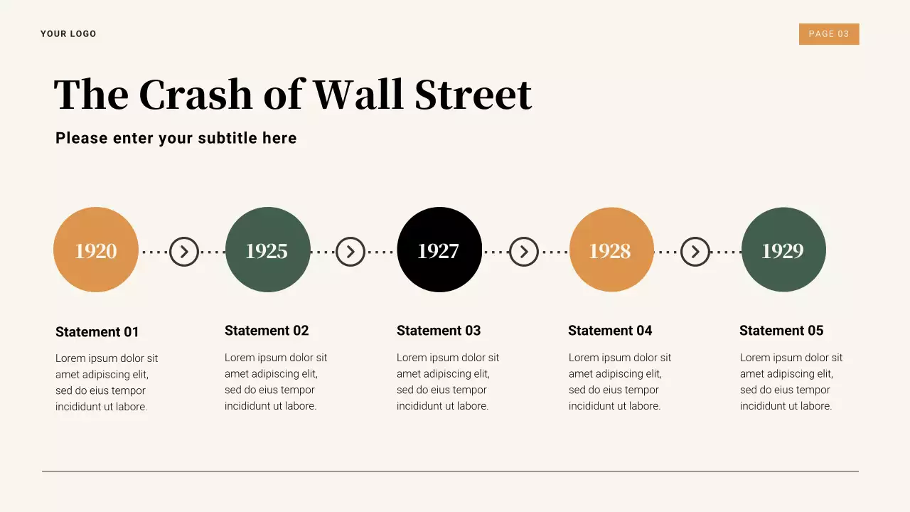 Brown and Orange Vintage Great Depression History Presentation
