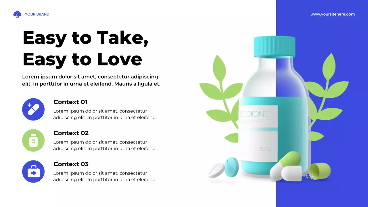 Blue and Green Illustrative Health Awareness Presentation