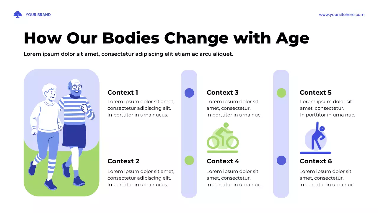 Blue and Green Illustrative Health Awareness Presentation