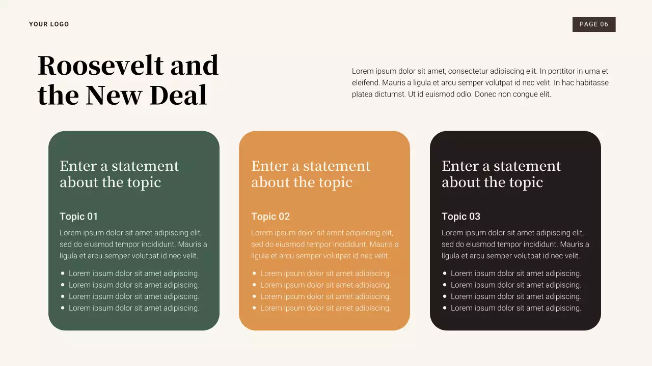 Brown and Orange Vintage Great Depression History Presentation