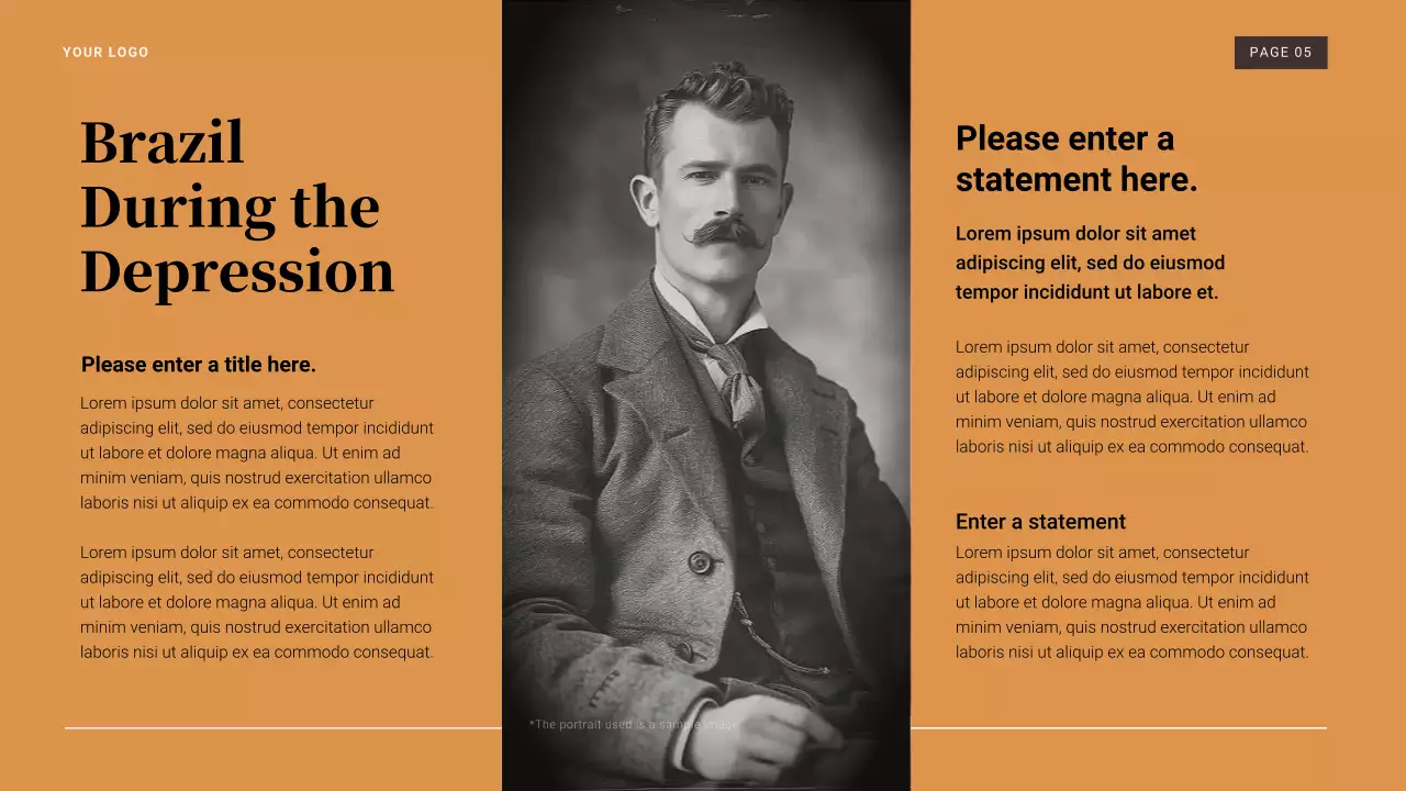 Brown and Orange Vintage Great Depression History Presentation