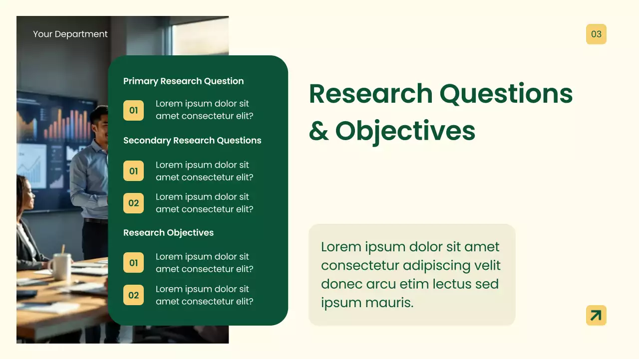 Yellow Professional Academic Research Proposal Presentation