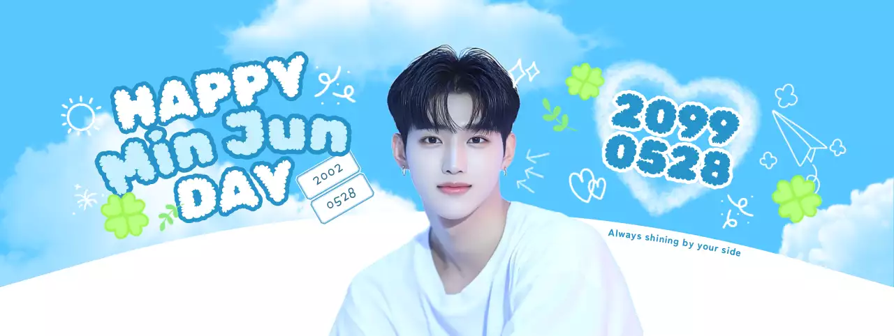 青 かわいい アイドル誕生日カフェ