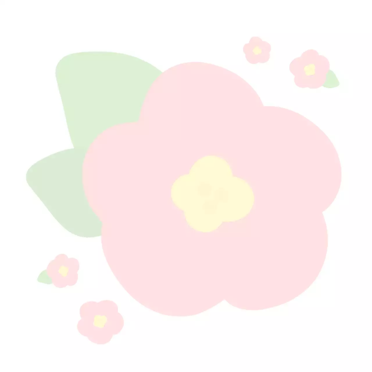 연두 아기자기한 꽃 디자인