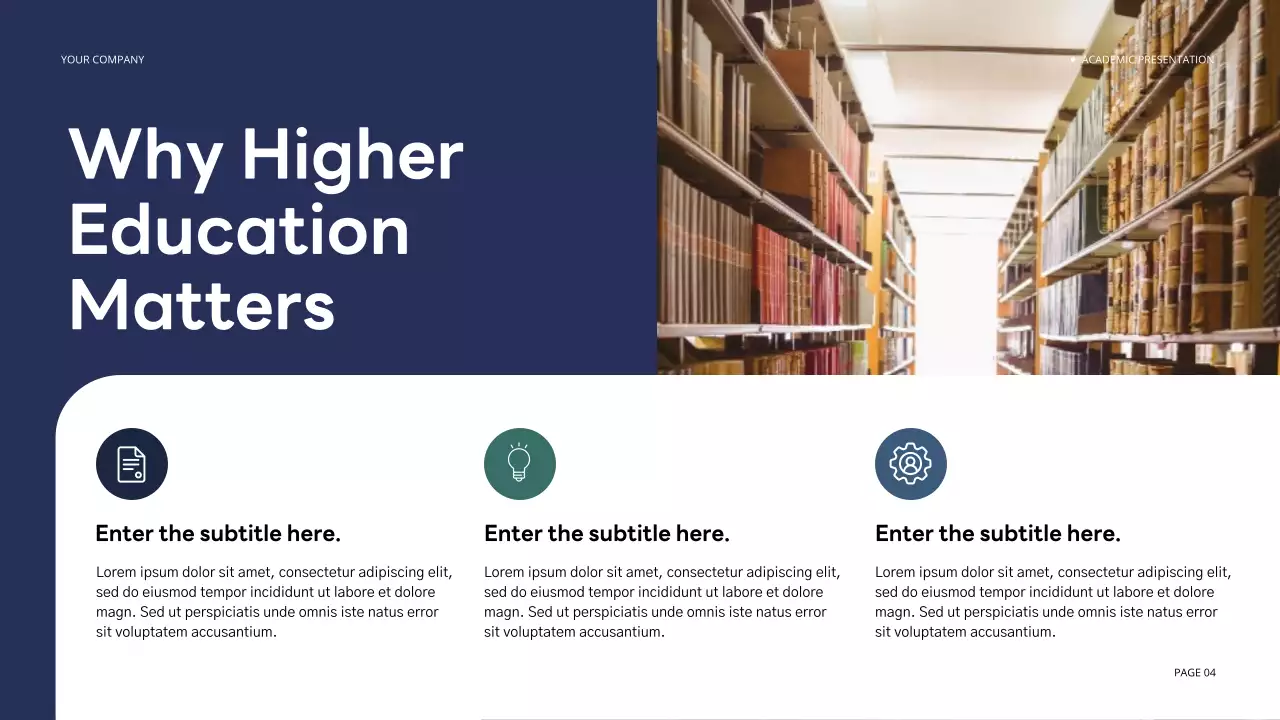 Navy Classic Education Presentation