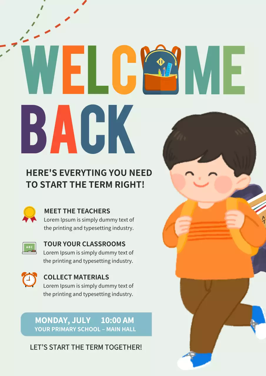 Colorful Modern School Event Announcement Poster