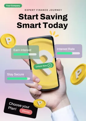 Beige Modern Finance Promotion Web Poster