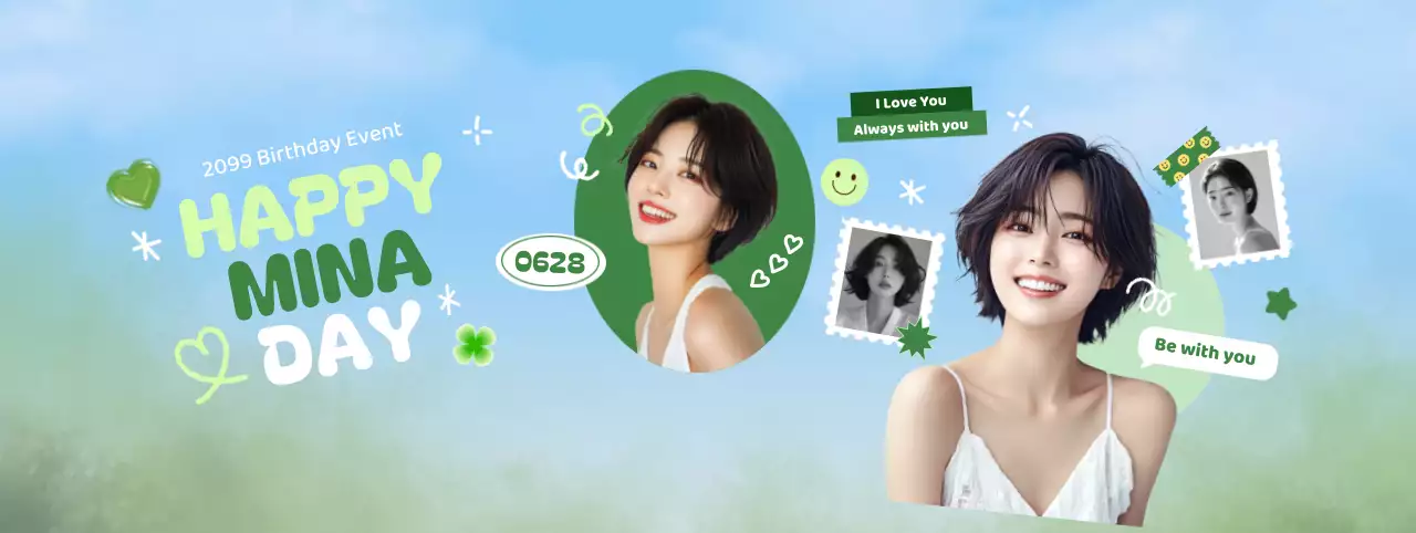 青 ポップ アイドル誕生日カフェ