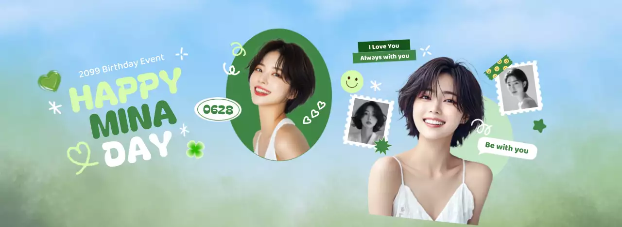 青 ポップ アイドル誕生日カフェ