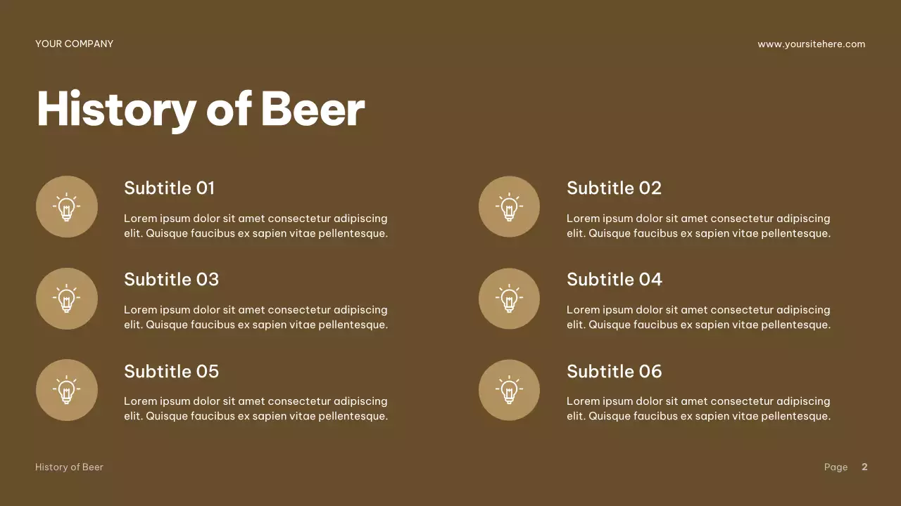 Brown Industrial Beer Guide Presentation