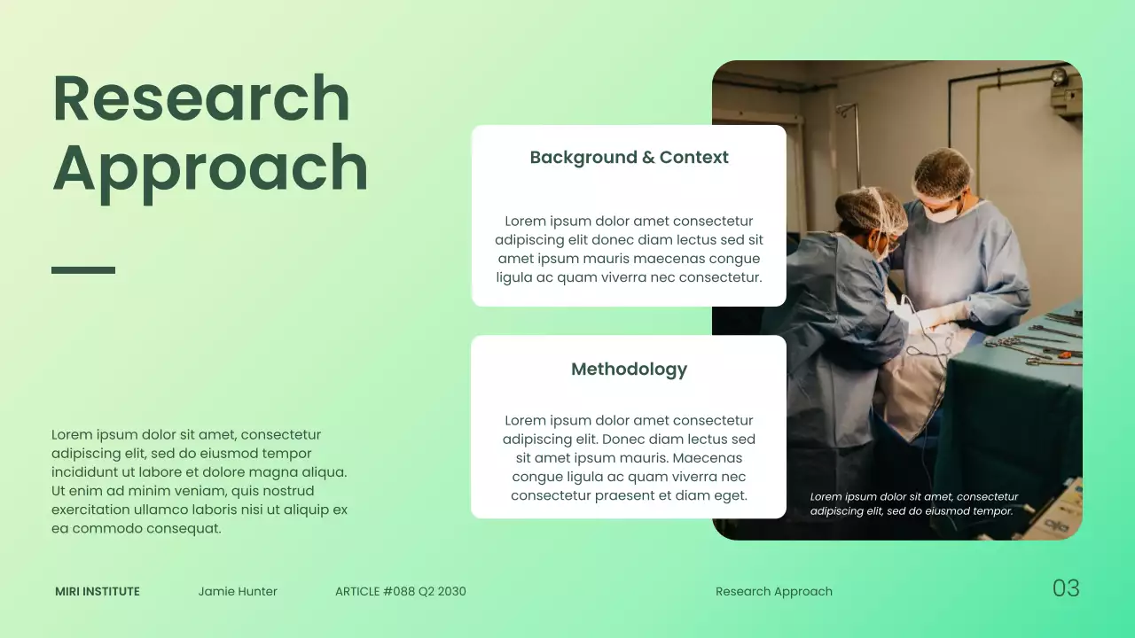 Modern Green Gradient Healthcare Trends Presentation