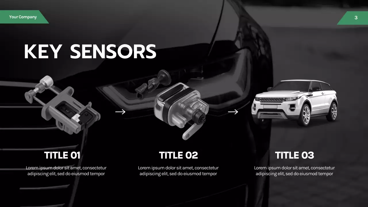 Black Modern Electronic Automotive Introduction Presentation