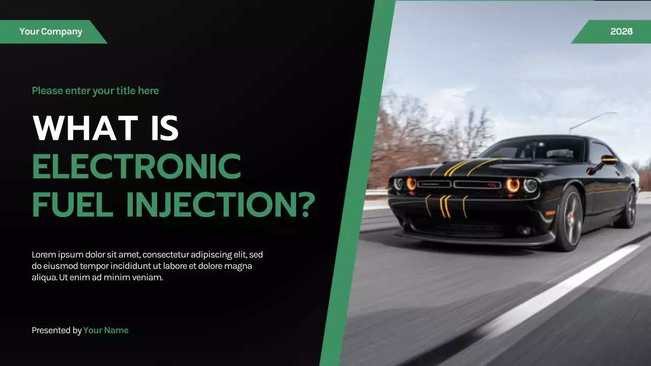 Black Modern Electronic Automotive Introduction Presentation