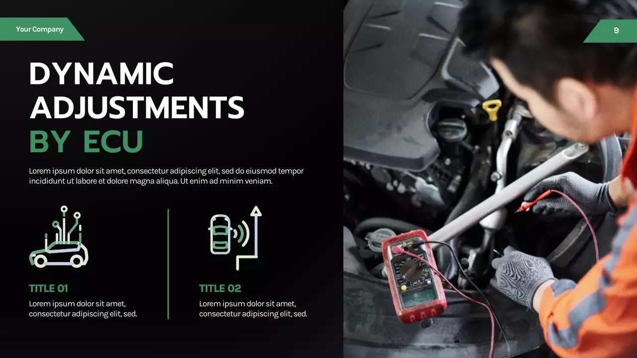 Black Modern Electronic Automotive Introduction Presentation