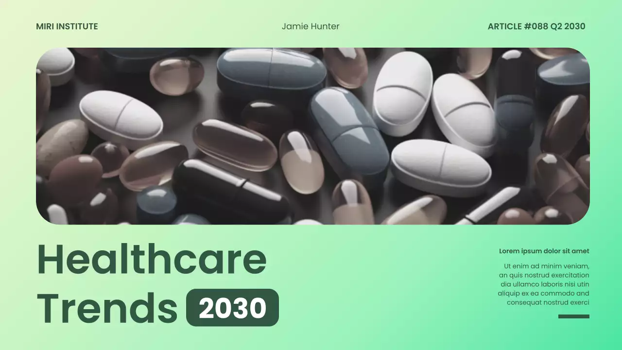 Modern Green Gradient Healthcare Trends Presentation