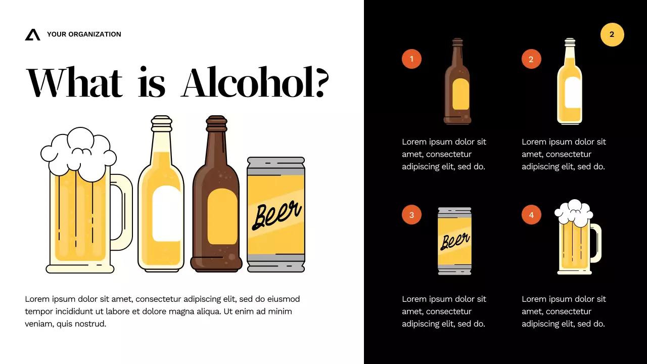 Presentasi Panduan Kesehatan Kesadaran Alkohol Modern Orange