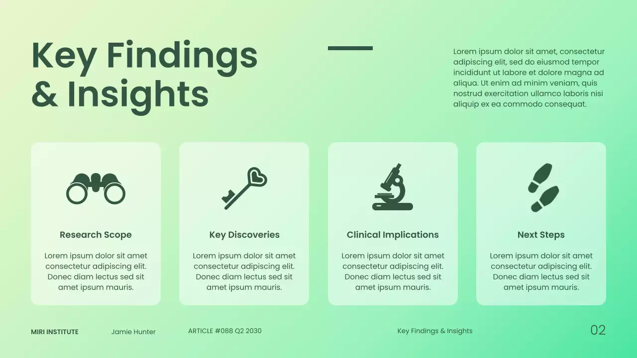 Modern Green Gradient Healthcare Trends Presentation