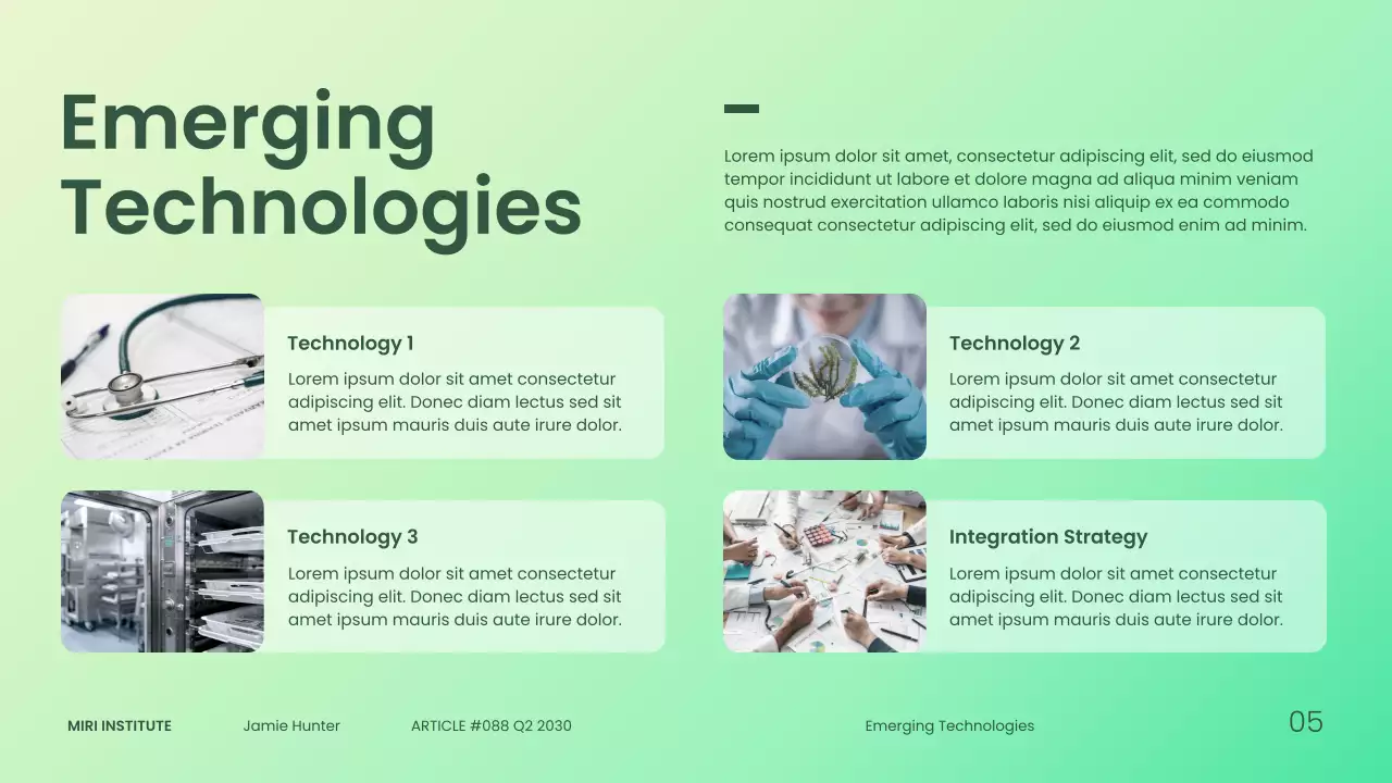 Modern Green Gradient Healthcare Trends Presentation