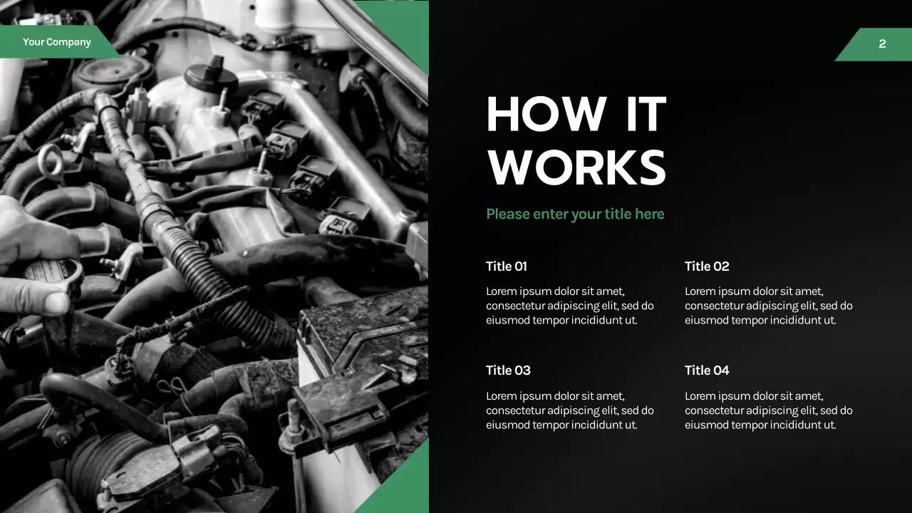 Black Modern Electronic Automotive Introduction Presentation