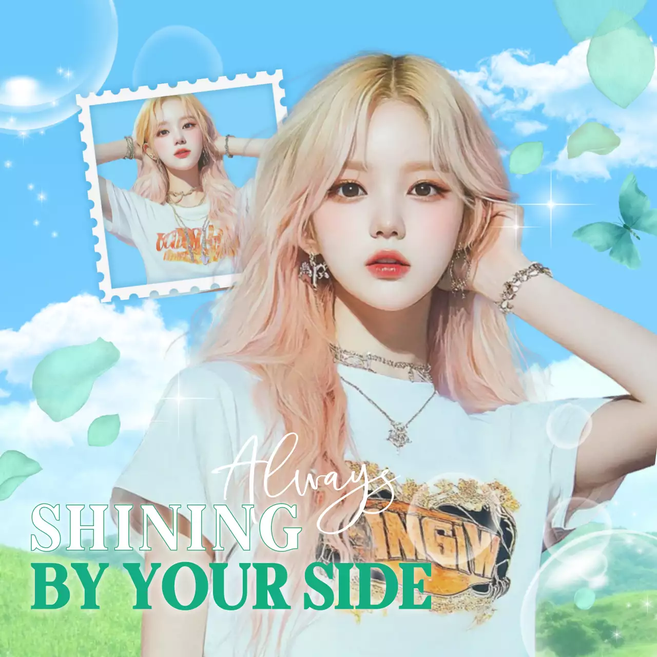 水色 かわいい ファッション ポスター ピュアセンイル