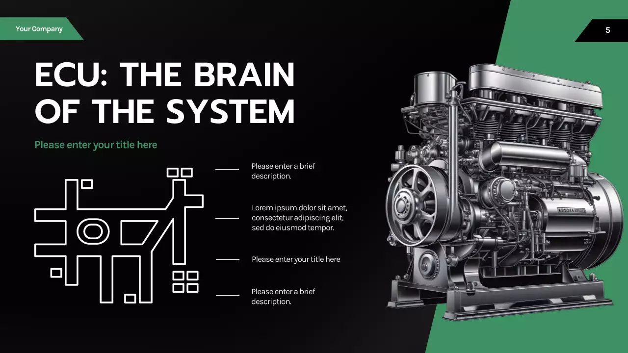 Black Modern Electronic Automotive Introduction Presentation