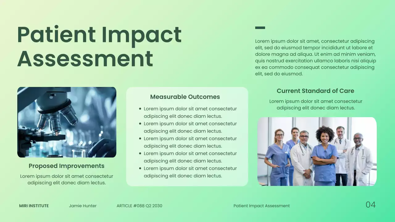 Modern Green Gradient Healthcare Trends Presentation