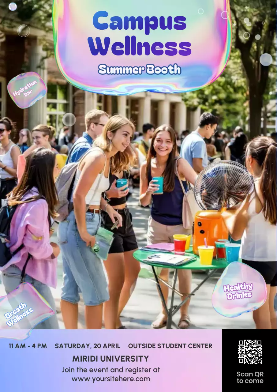 Campus Blob Modern Summer Wellness Event