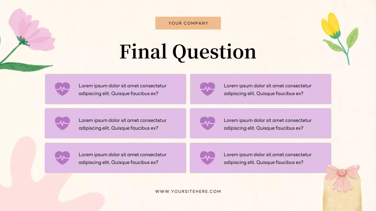 Beige Floral Quiz Invitation Presentation