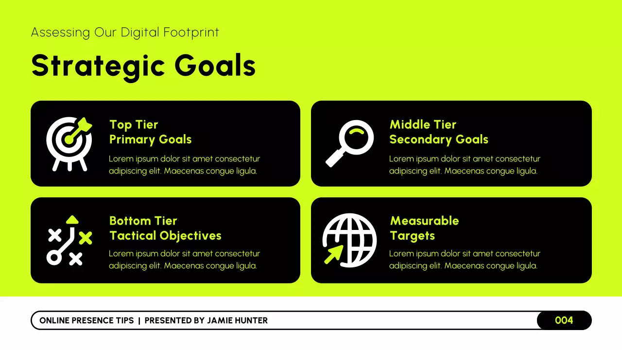 Lime Black and White Modern Online Marketing Strategy Presentation