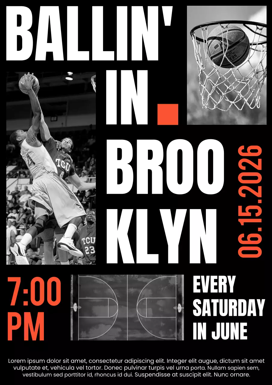 Black Urban Regional Sports Poster