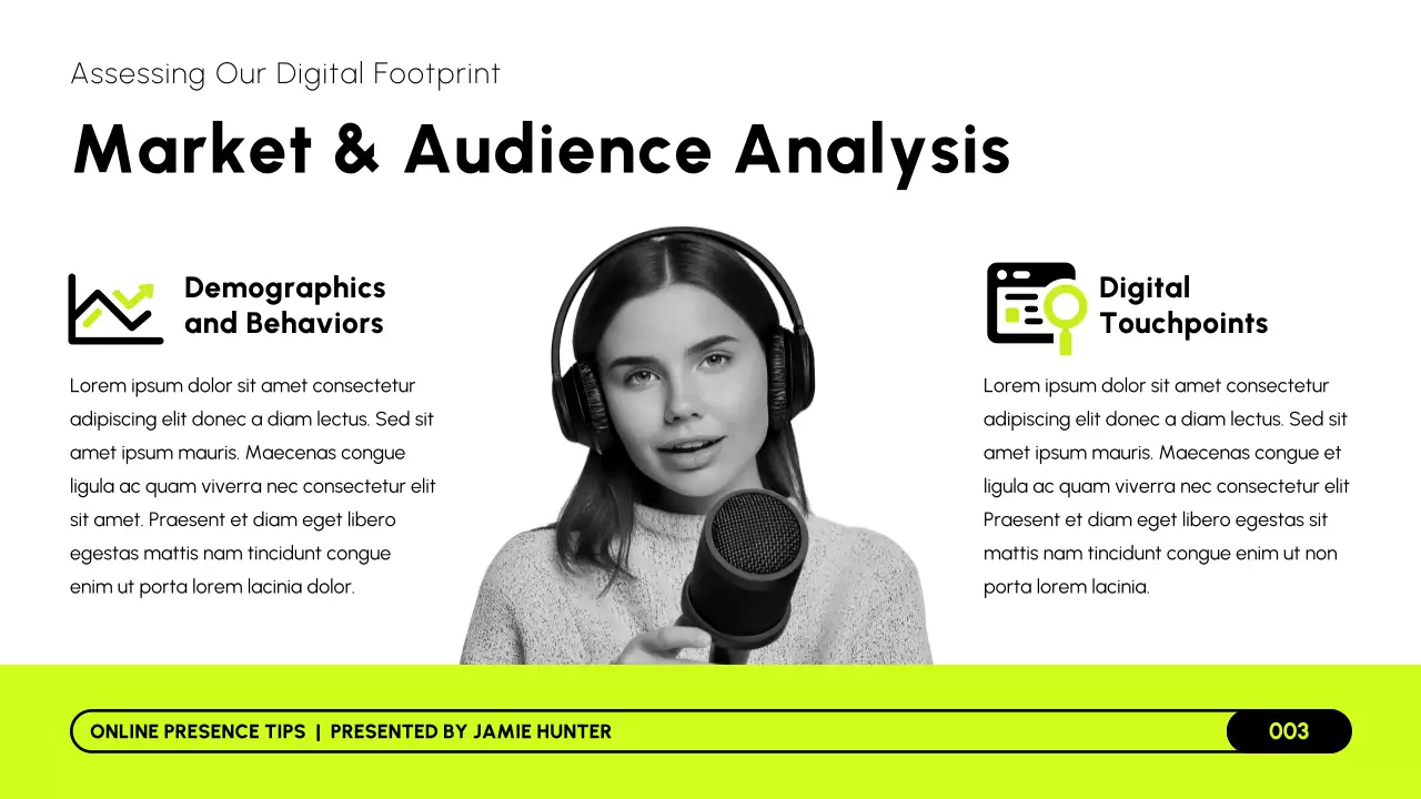 Lime Black and White Modern Online Marketing Strategy Presentation