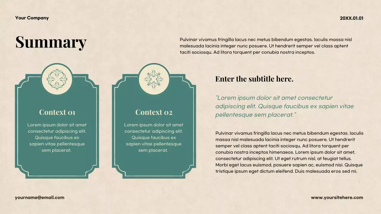 Beige Classic Literature Course Presentation