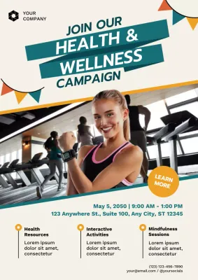 Beige Modern Health and Wellness Promotion Poster