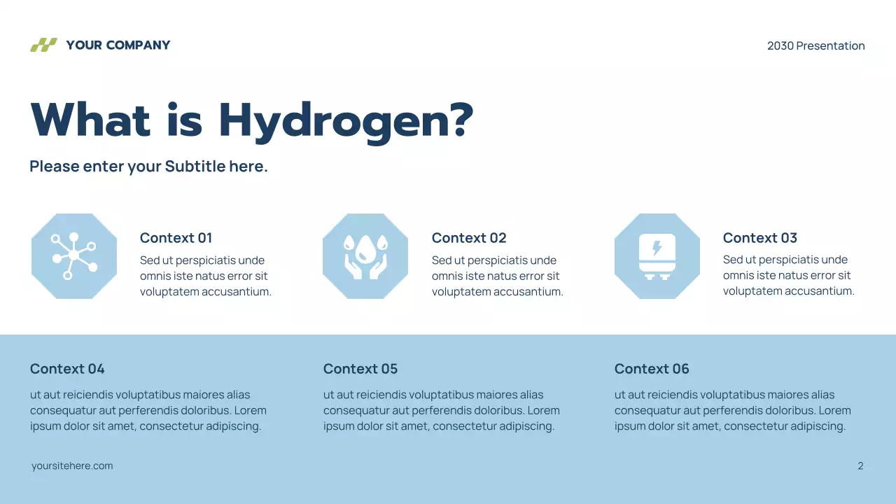 Grey Modern Hydrogen Presentation