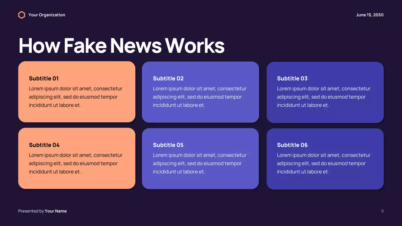 Presentasi Kesadaran Media Pemeriksaan Fakta Modern Orange
