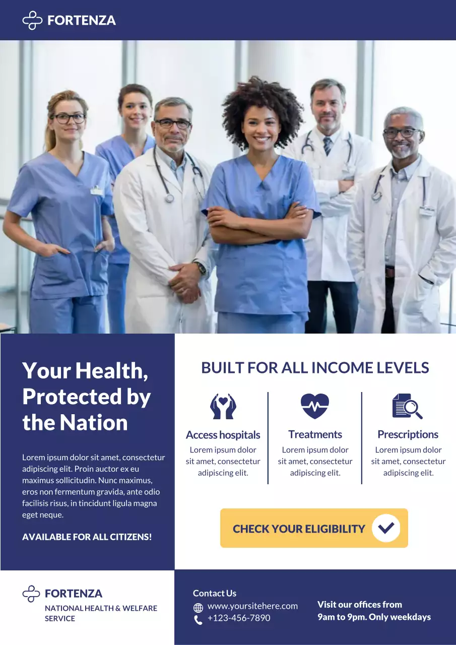 Navy Professional Healthcare Promotion Poster