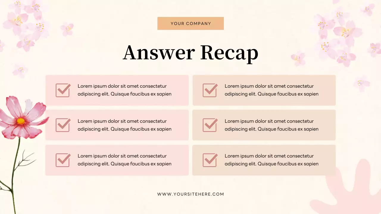 Beige Floral Quiz Invitation Presentation