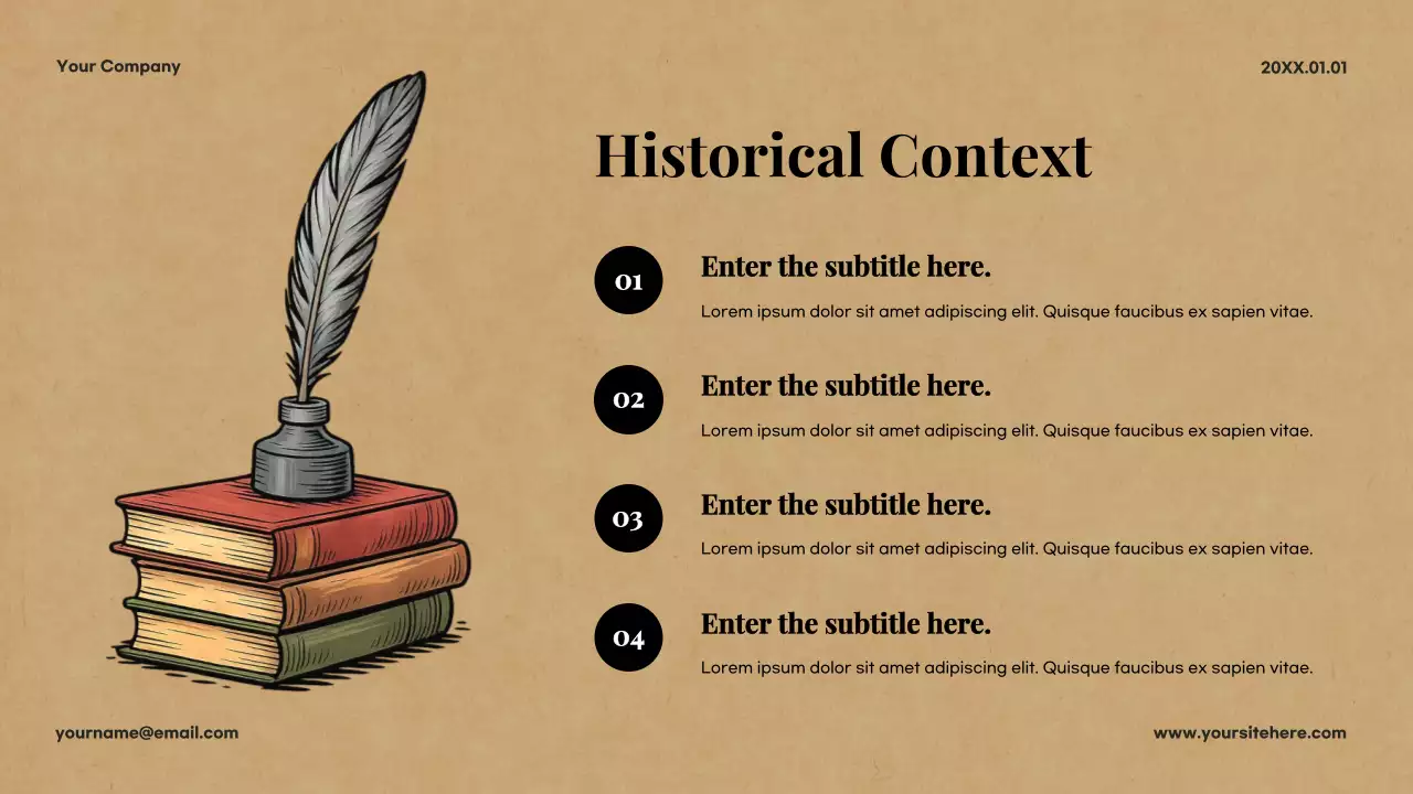 Beige Classic Literature Course Presentation