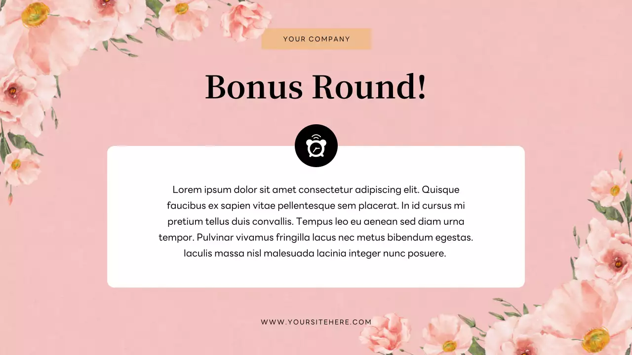 Beige Floral Quiz Invitation Presentation