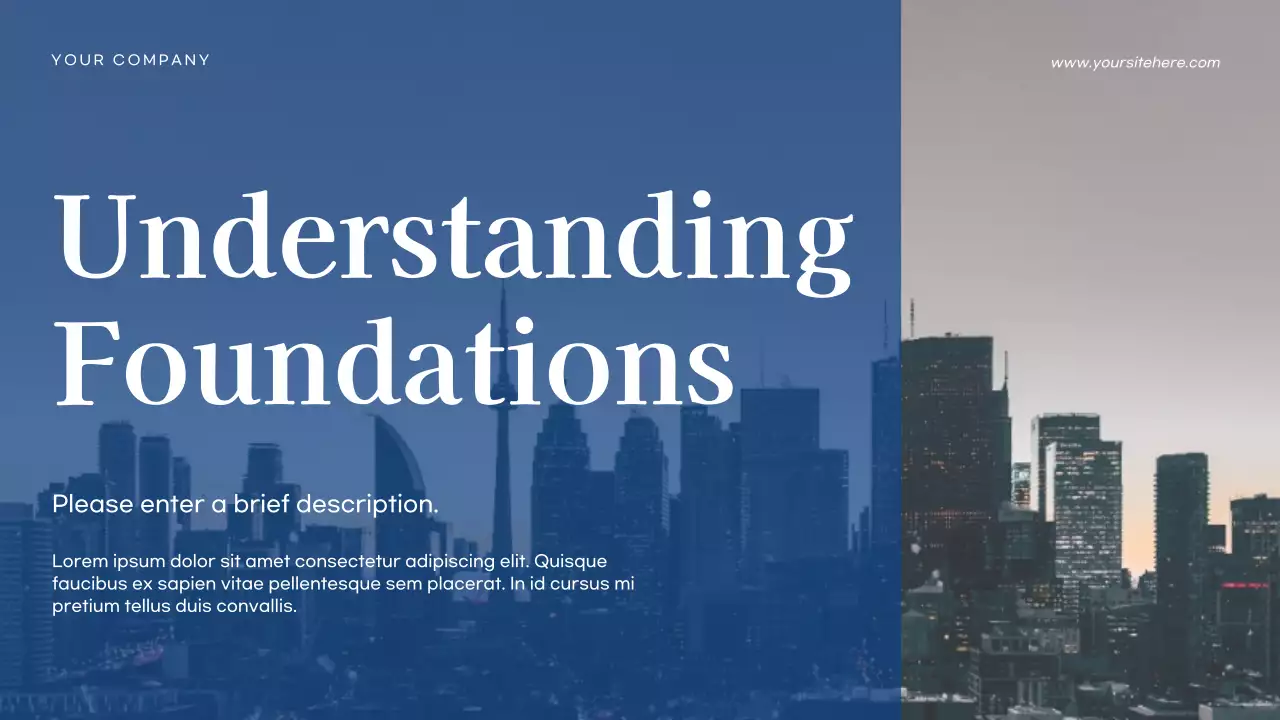 Blue Modern Business Foundations Course Presentation