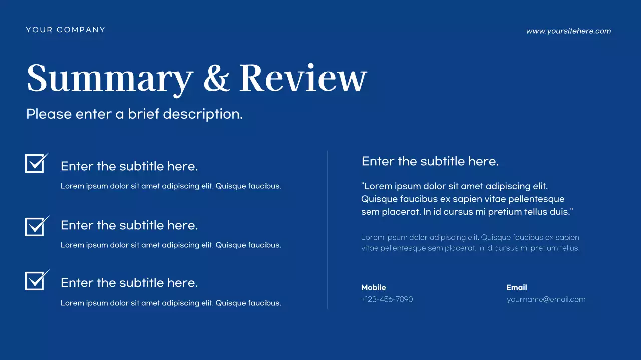 Blue Modern Business Foundations Course Presentation