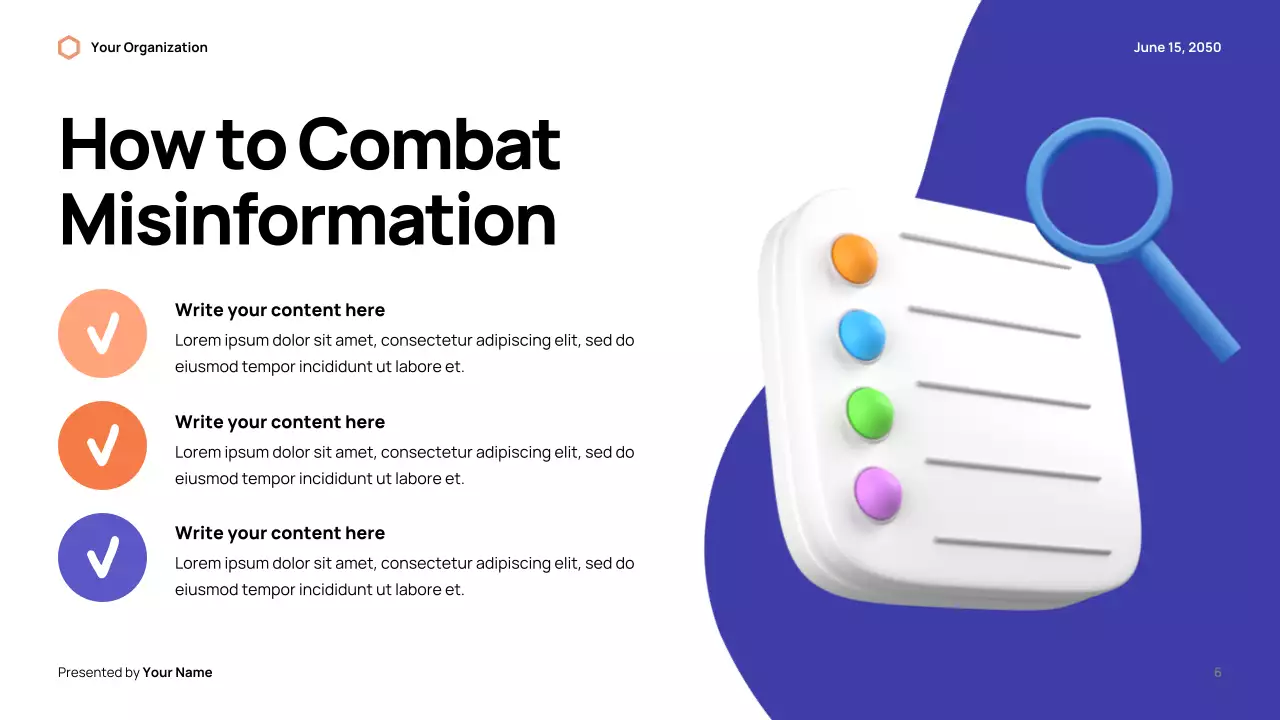 Presentasi Kesadaran Media Pemeriksaan Fakta Modern Orange